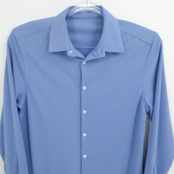 Ministry Of Supply Shirt Mens Medium Blue Apollo Long Sleeve Button Up Casual - Picture 7 of 13